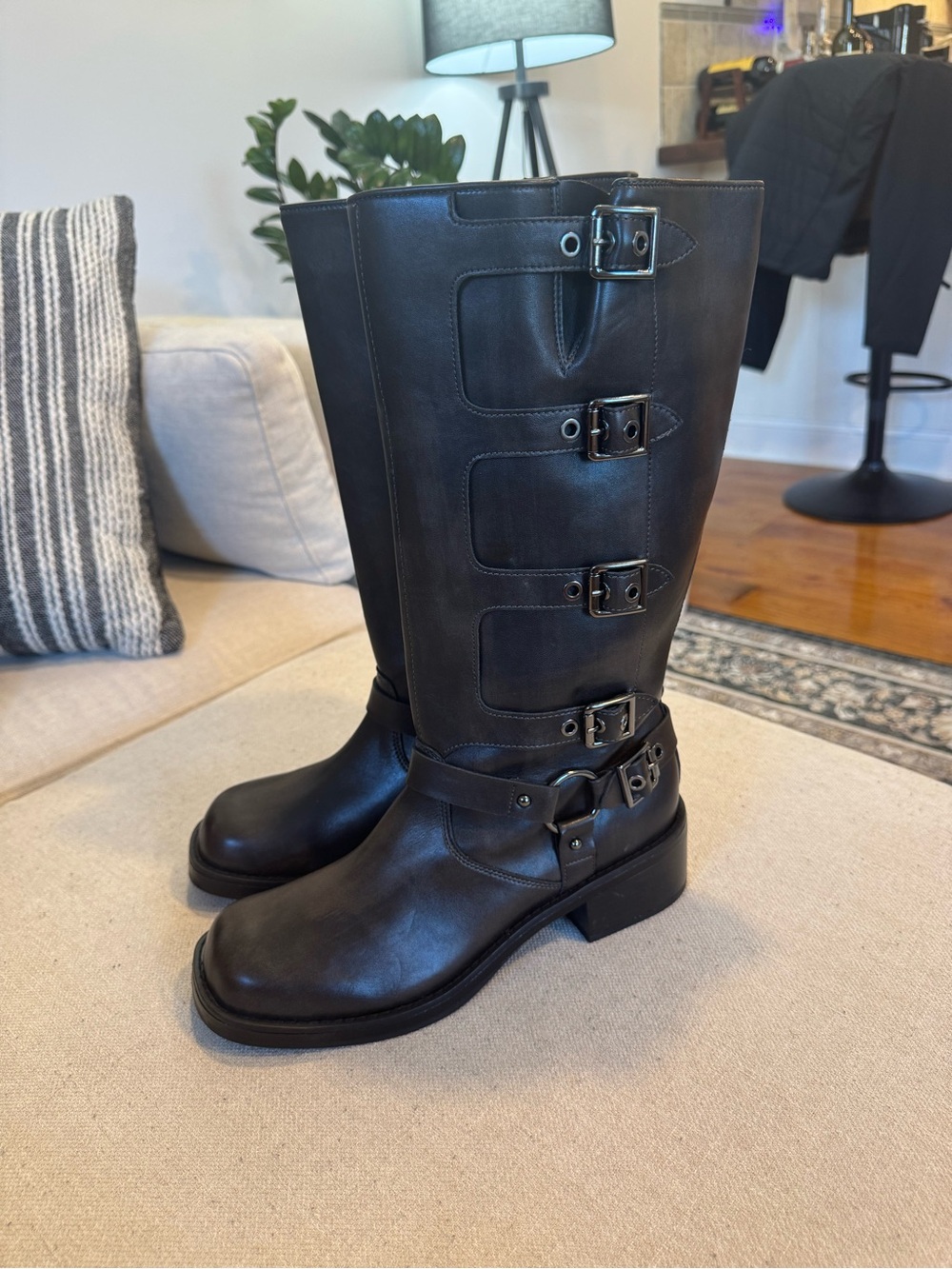 Wild Fable Rebel Tall Engineer Moto Buckle Boots, Brown, Sz 11, NWT